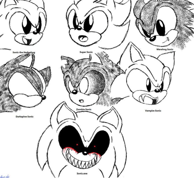 Sonic Exe Coloring Pages For Kids
