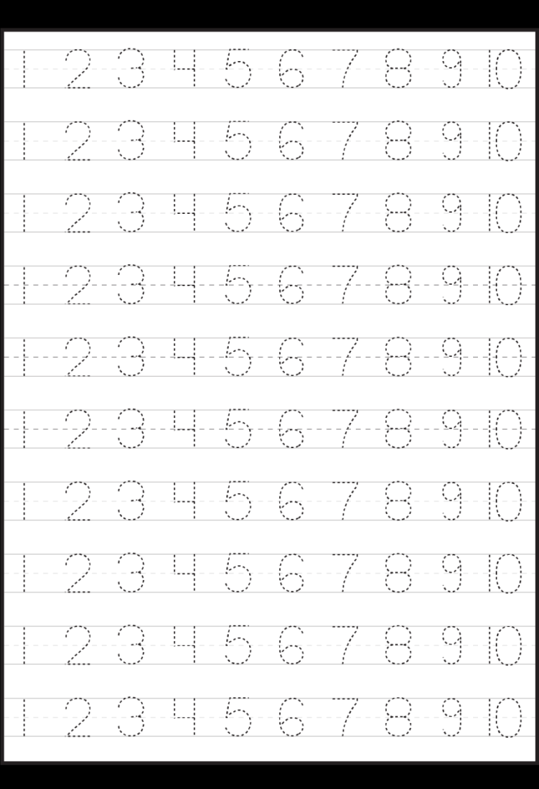 Number Writing Practice Sheets Free