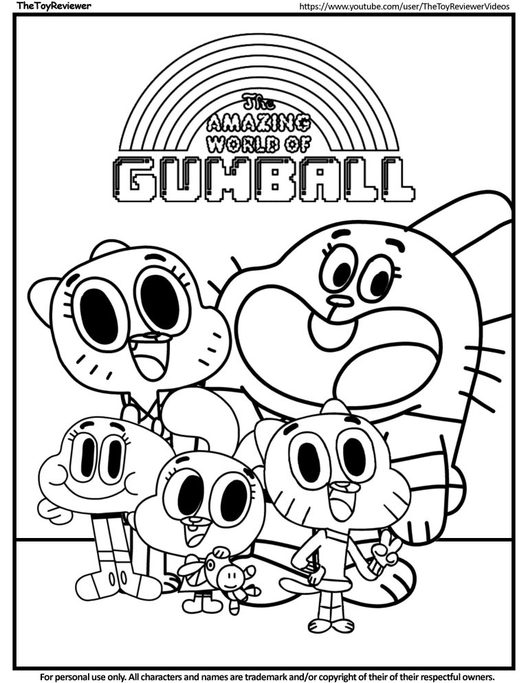 Gumball Cartoon Network Coloring Pages