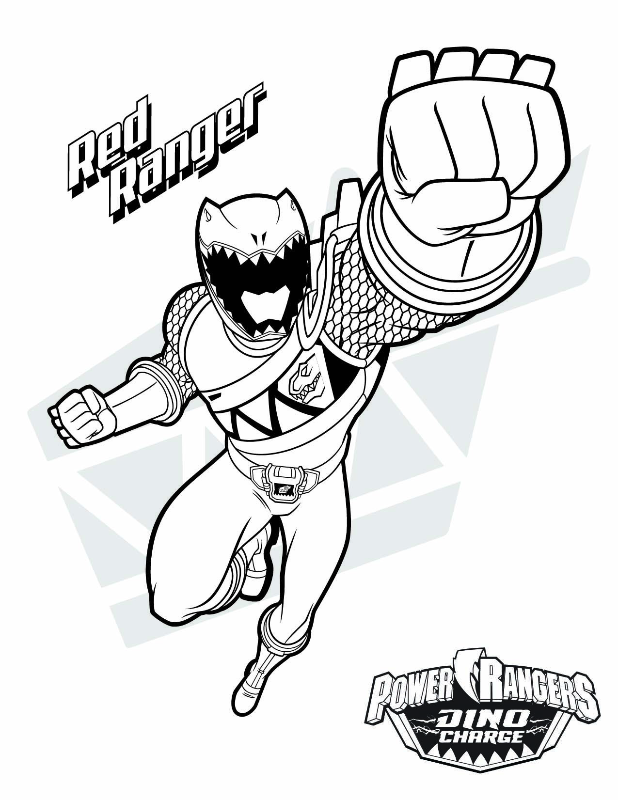 Red Ranger Power Rangers Ninja Steel Coloring Pages