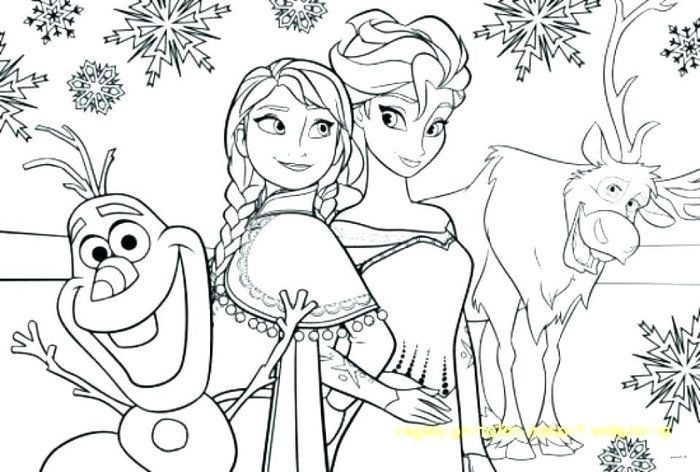 Frozen Princess Coloring Pages For Kids