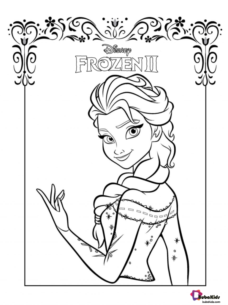 Queen Elsa Frozen 2 Coloring Pages