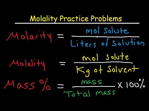 Practice Molarity And Molality Worksheet With Answers