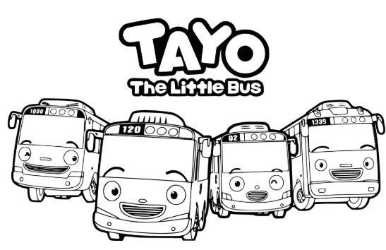 Tayo Coloring Pages For Kids