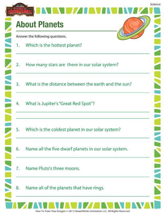 6th Grade Solar System Worksheets Grade 6