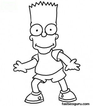Trippy Bart Simpson Coloring Pages