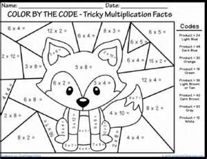 Multiplication Math Coloring Worksheets 4th Grade