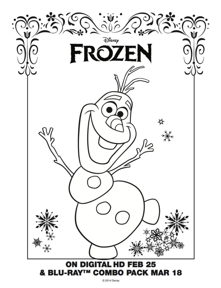 Olaf Frozen Coloring Pages Printable