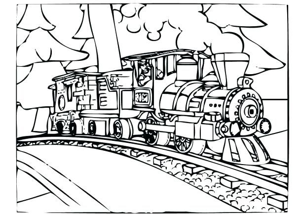 Free Printable Christmas Train Coloring Pages