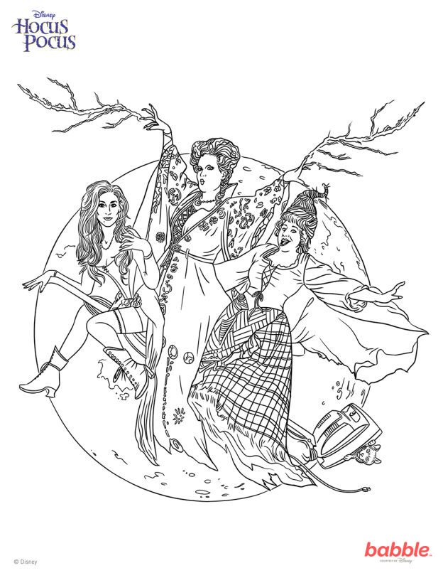 Hocus Pocus Coloring Pages For Kids
