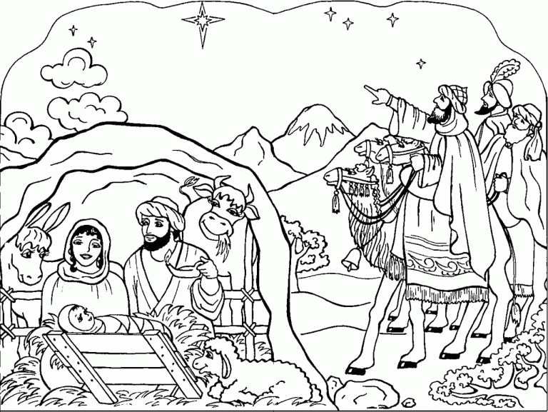 Religious Printable Christmas Coloring Pages For Kids