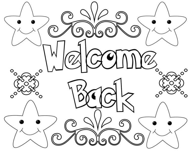 Welcome Back Home Coloring Pages