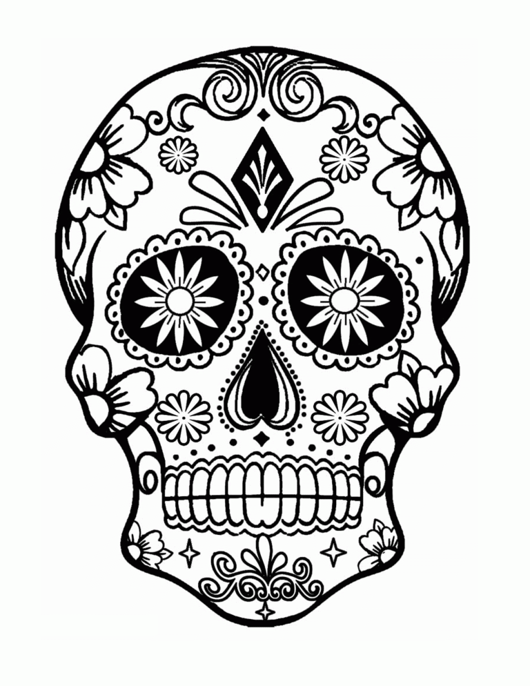 Skull Colouring Pages To Print