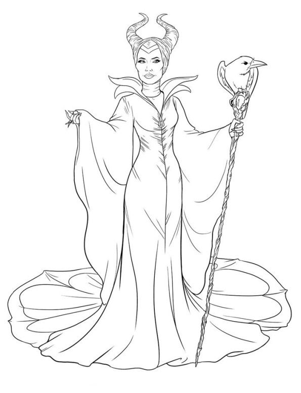 Malificent Maleficent Coloring Page