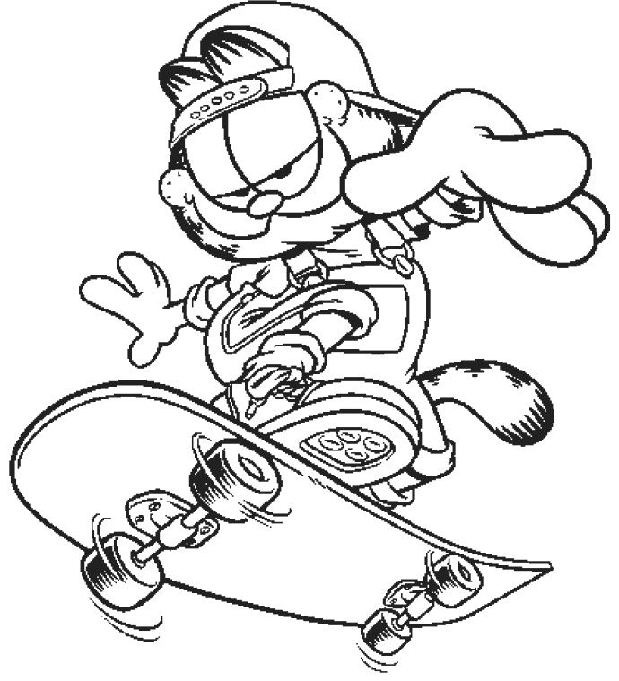 Cool Skateboard Coloring Pages