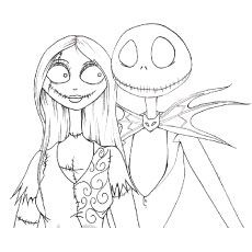 Nightmare Before Christmas Free Coloring Sheets