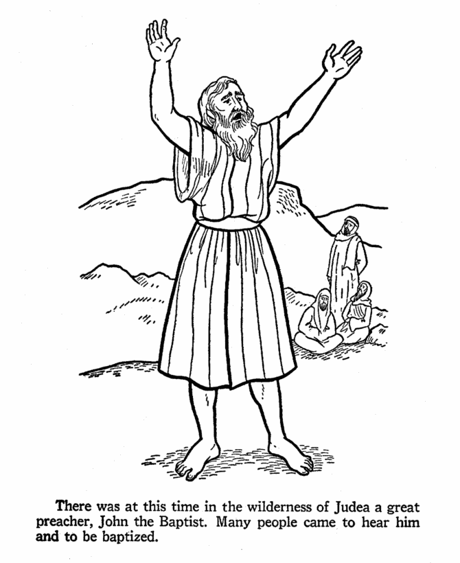 John The Baptist Coloring Page Free