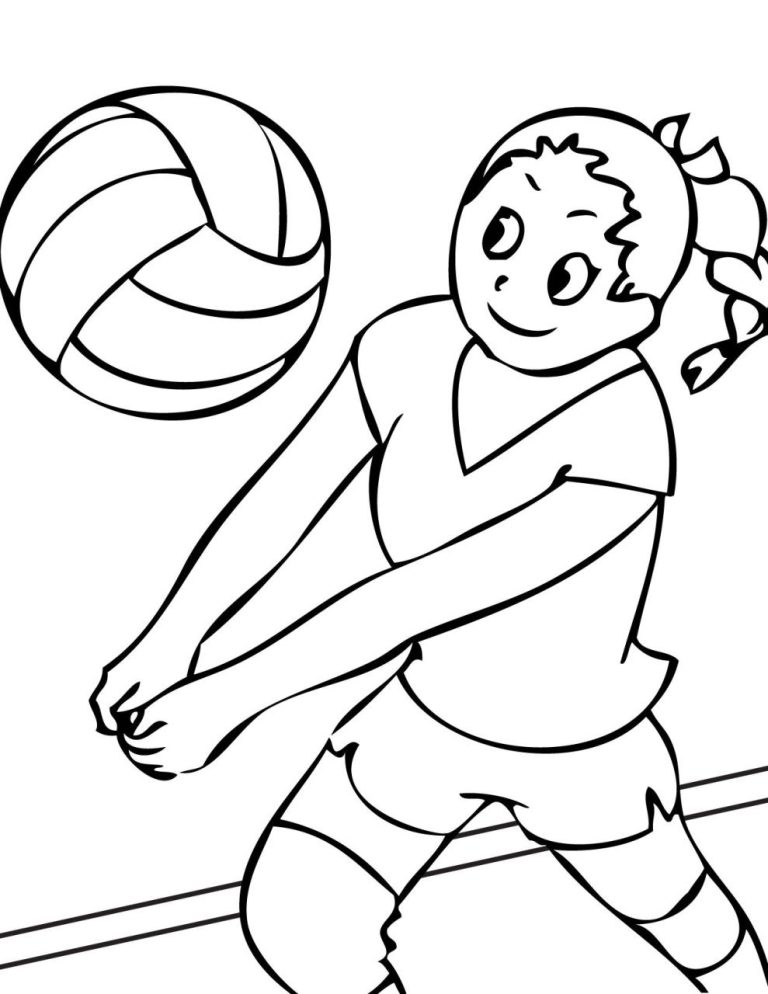Volleyball Player Volleyball Coloring Pages