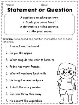 Printable 1st Grade Language Arts Worksheets