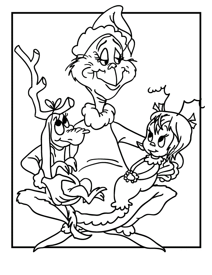 Printable Christmas Coloring Pages Grinch