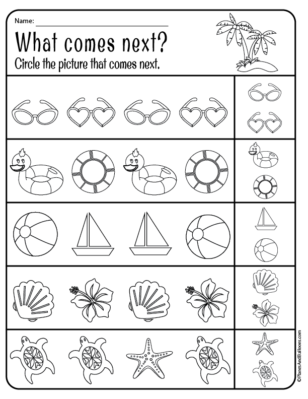 Pattern Worksheets For Preschool Pdf
