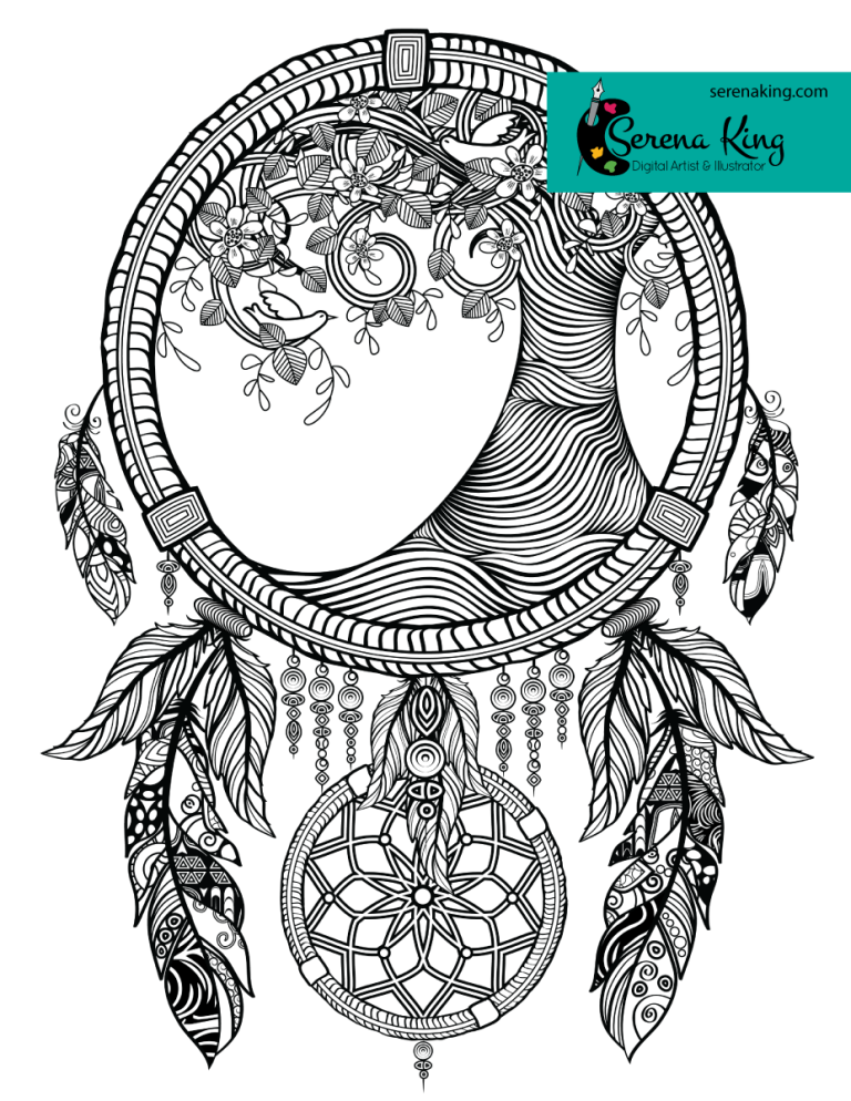Dream Catcher Coloring Pages Print