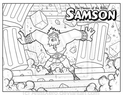 Strong Samson Coloring Page