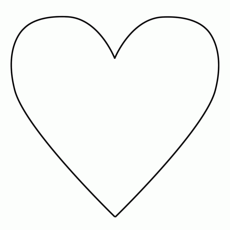Love Heart Colouring Pages For Kids