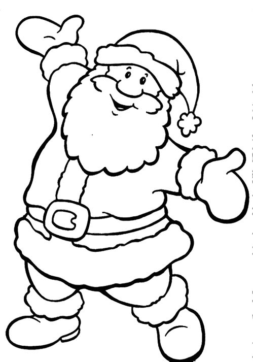 Father Christmas Colouring Sheets