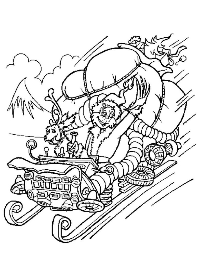 Grinch Stole Christmas Coloring Pages