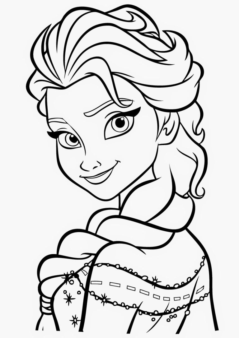Elsa Frozen Princess Coloring Pages
