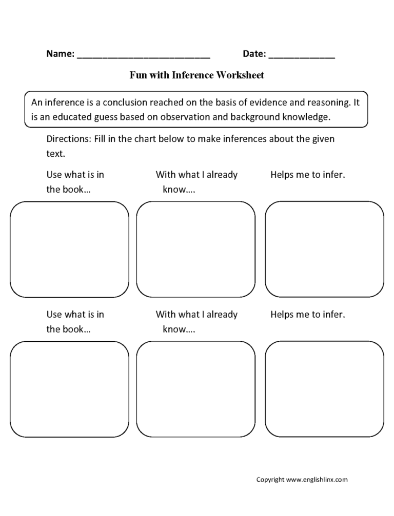 Making Inferences Worksheets Pdf Grade 3