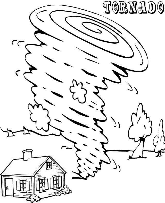Tornado Coloring Pages Free