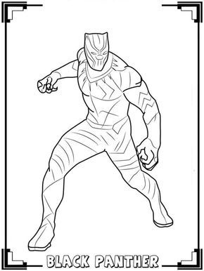 Black Panther Coloring Pictures