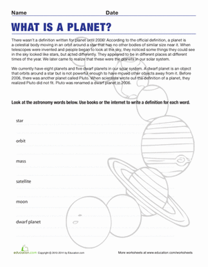 Grade 3 Solar System Worksheets 3rd Grade