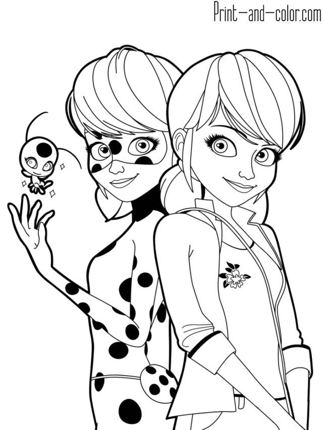 Miraculous Ladybug Colouring Pages Printable