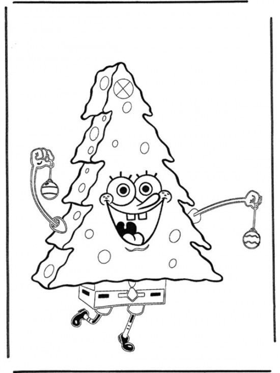 Free Printable Spongebob Christmas Coloring Pages