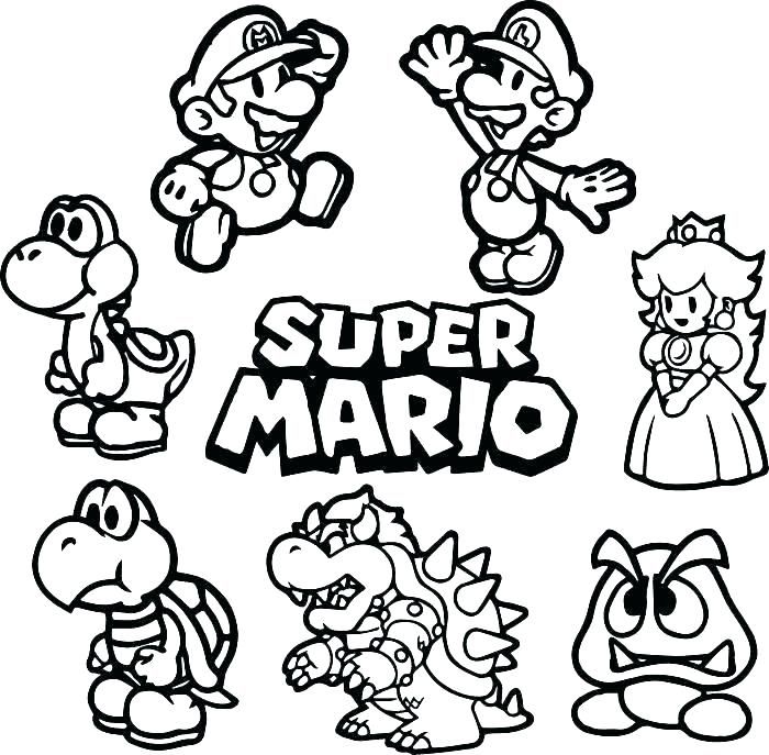 Coloring Page Mario Pictures To Color