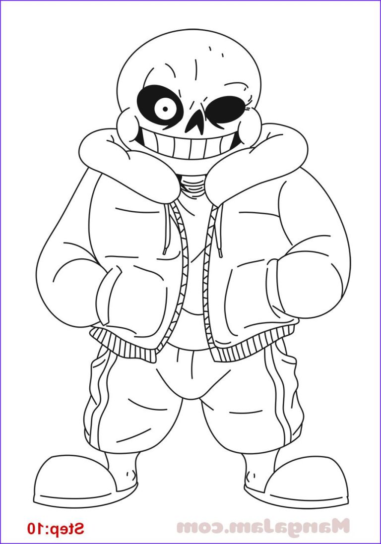Bad Time Sans Coloring Page