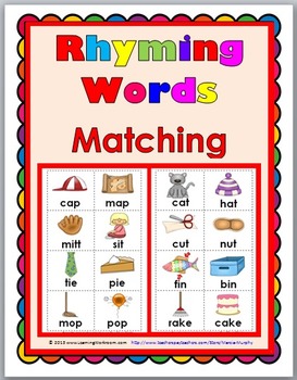 Kindergarten Rhyming Words Worksheets Pdf