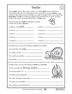 Fourth Grade Language Arts Worksheets 4th Grade