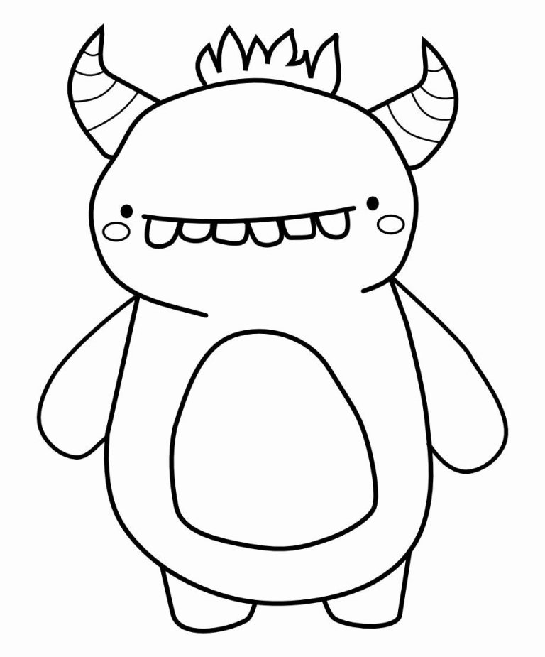 Monster Coloring Pages Cute