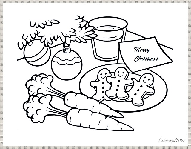 Cute Christmas Cookie Coloring Pages