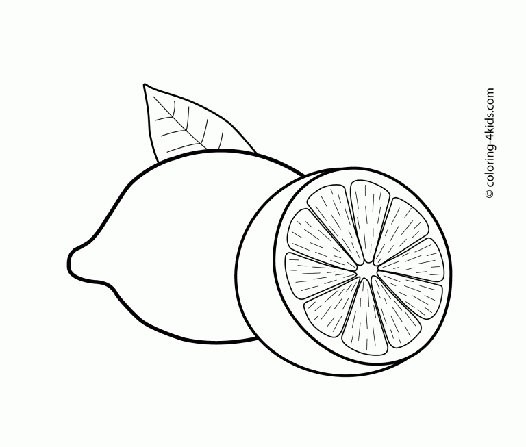 Lemon Coloring Pages For Kids