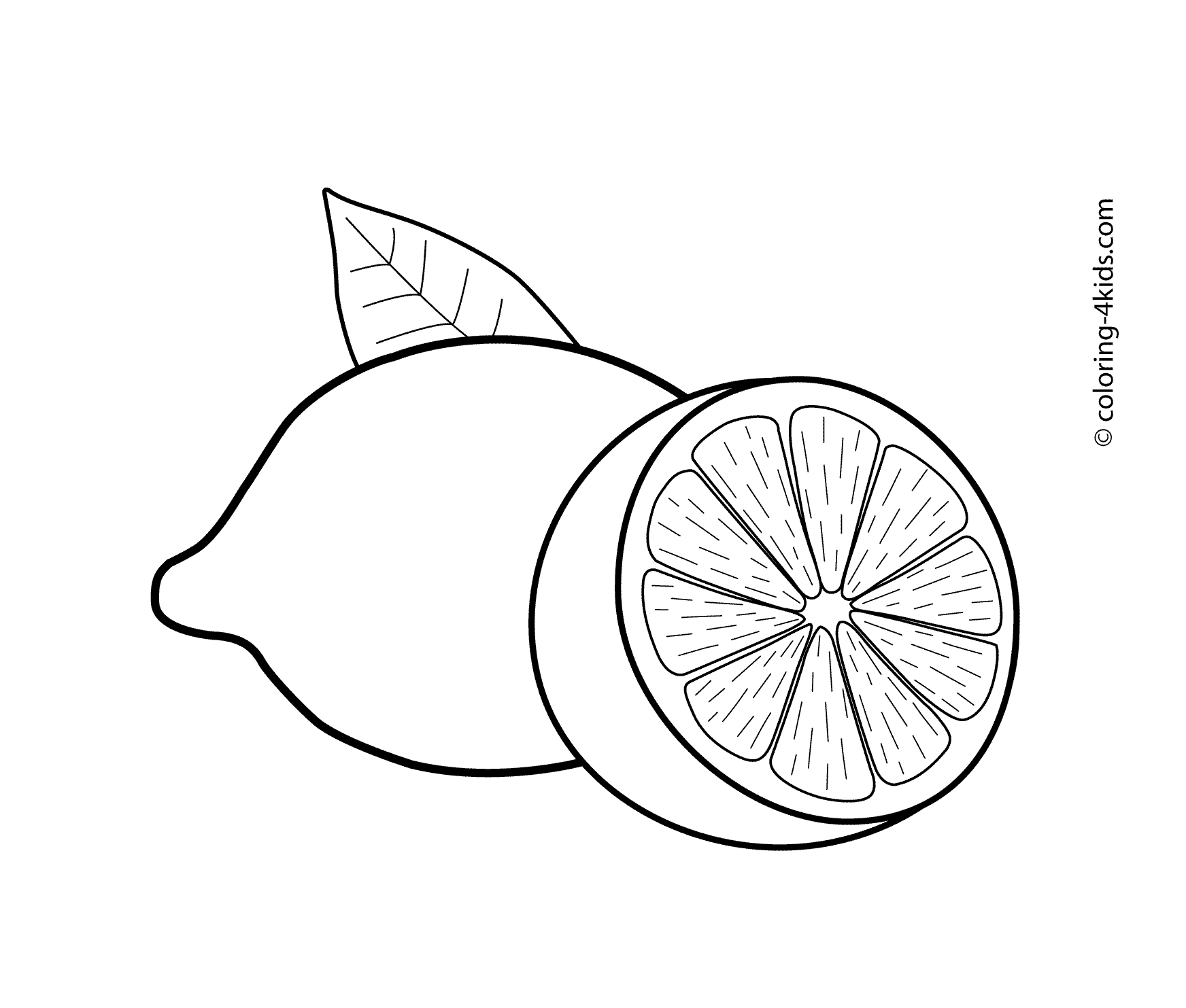 Lemon Coloring Pages For Kids