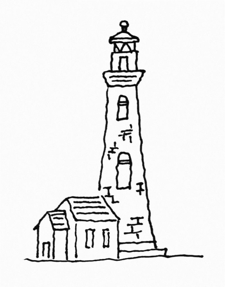 Realistic Lighthouse Coloring Pages