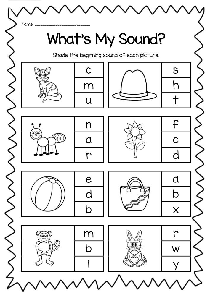 Printable Beginner Kindergarten Alphabet Worksheets