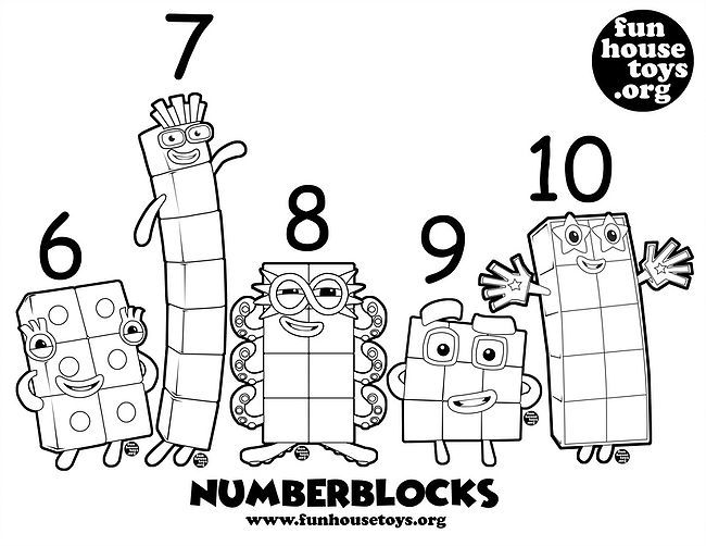 Color Numberblocks Colouring Pages