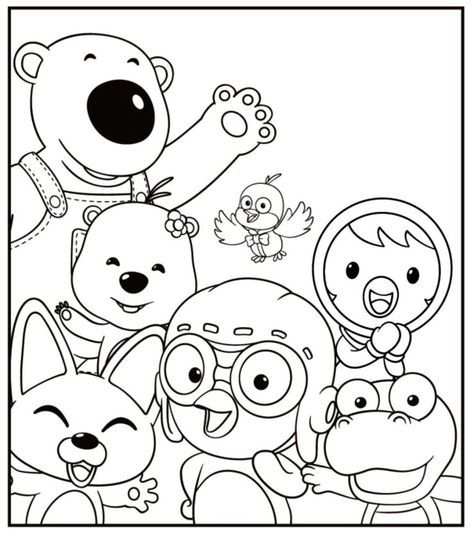 Pororo Friends Pororo Coloring Pages