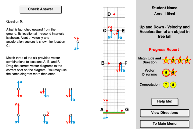 Projectile Motion Concepts Worksheet Answers